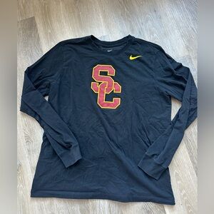 Like new USC Cotton Black Nike Long Sleeve Tee